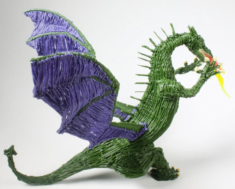 3d printing pen_mynt3d_3d pen printed dragon